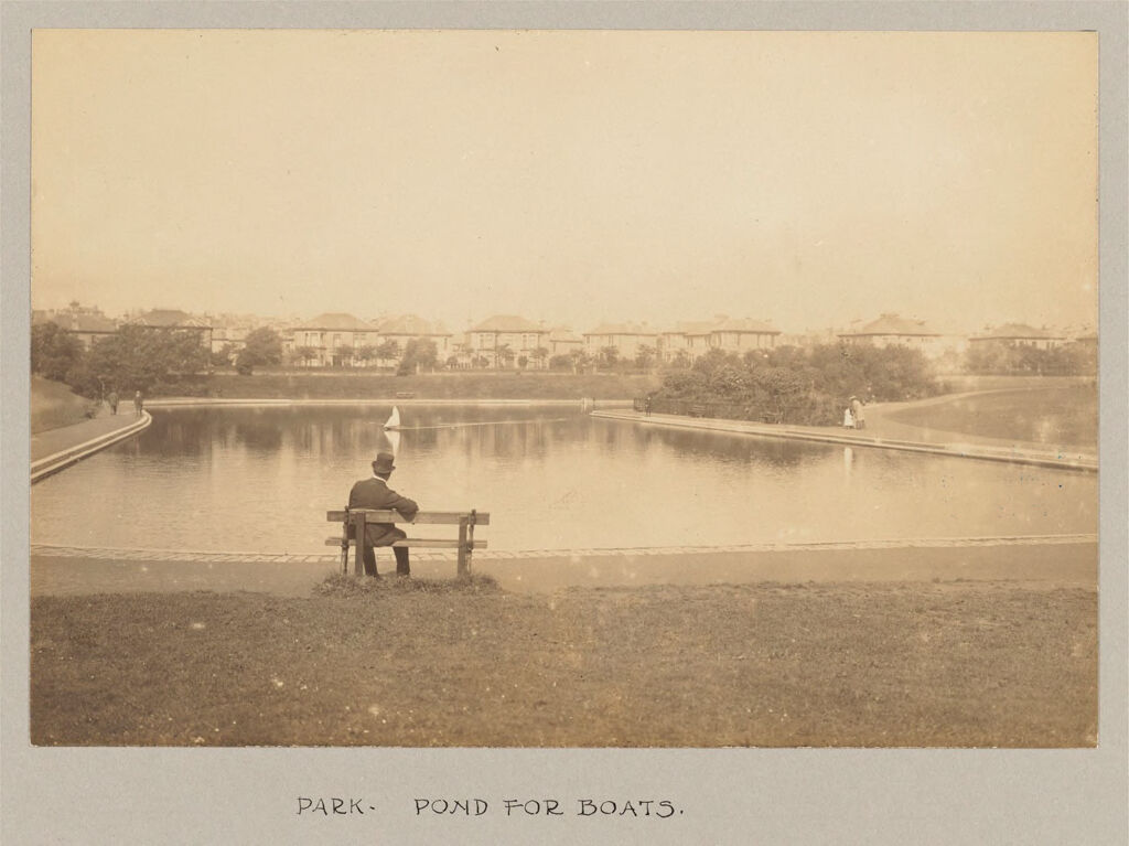 Recreation, Parks And Playgrounds: Great Britain, Scotland. Glasgow. Public Park: Social Conditions In Glasgow, Scotland, 1903: Park - Pond For Boats.