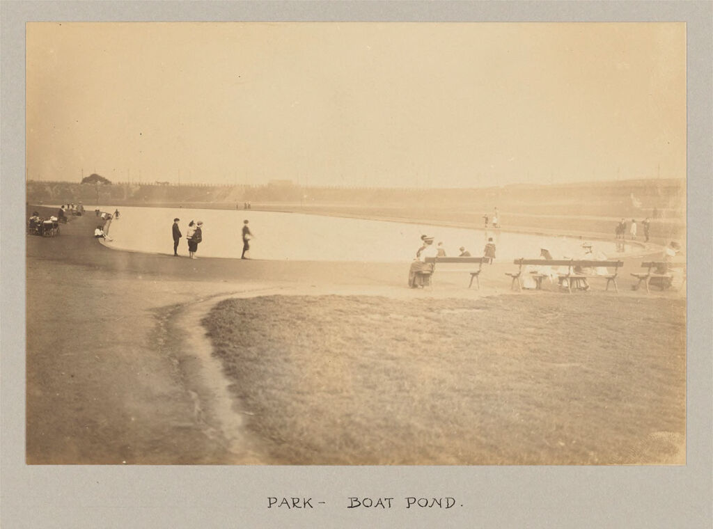 Recreation, Parks And Playgrounds: Great Britain, Scotland. Glasgow. Public Park: Social Conditions In Glasgow, Scotland, 1903: Park - Boat Pond.