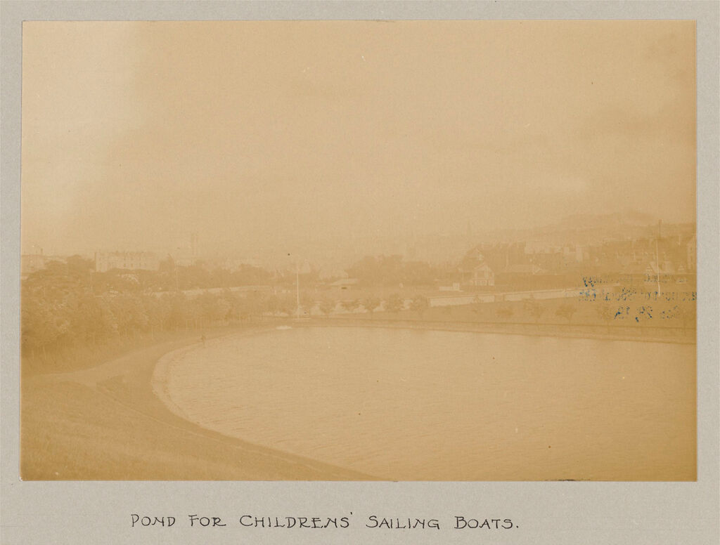Recreation, Parks And Playgrounds: Great Britain, Scotland. Glasgow. Public Park: Social Conditions In Glasgow, Scotland, 1903: Pond For Childrens' Sailing Boats.