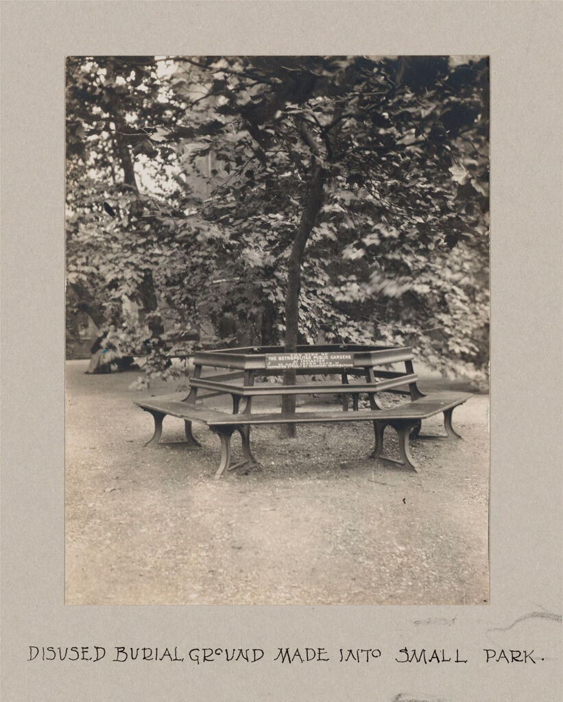 Recreation, Parks And Playgrounds: Great Britain, England. London. Playgrounds And Parks: Social Conditions In London, England, 1903: Disused Burial Ground Made Into Small Park.