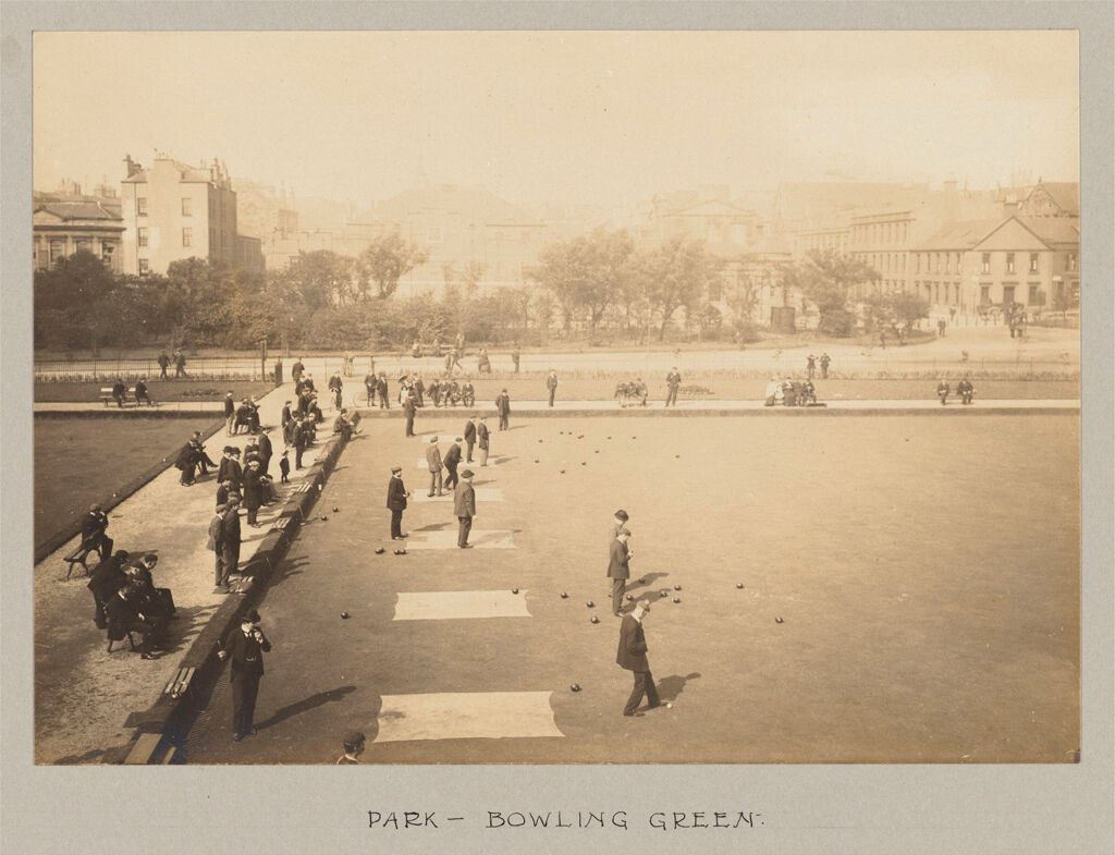 Recreation, Parks And Playgrounds: Great Britain, Scotland. Glasgow. Public Park: Social Conditions In Glasgow, Scotland, 1903: Park - Bowling Green.