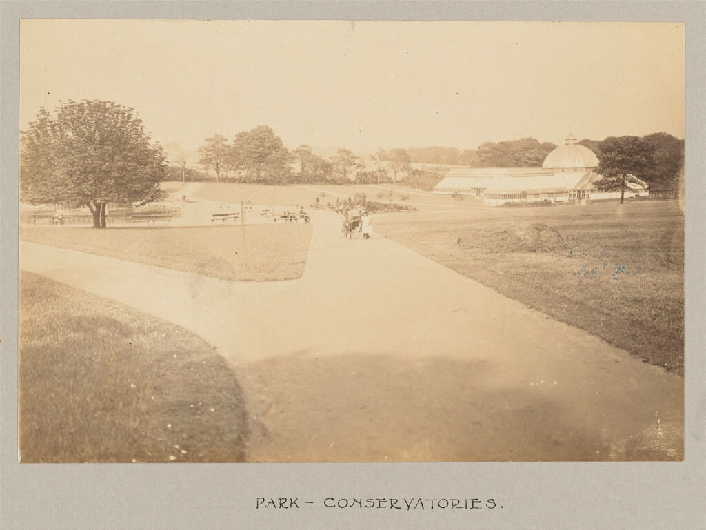 Recreation, Parks And Playgrounds: Great Britain, Scotland. Glasgow. Public Park: Social Conditions In Glasgow, Scotland, 1903: Park - Conservatories.