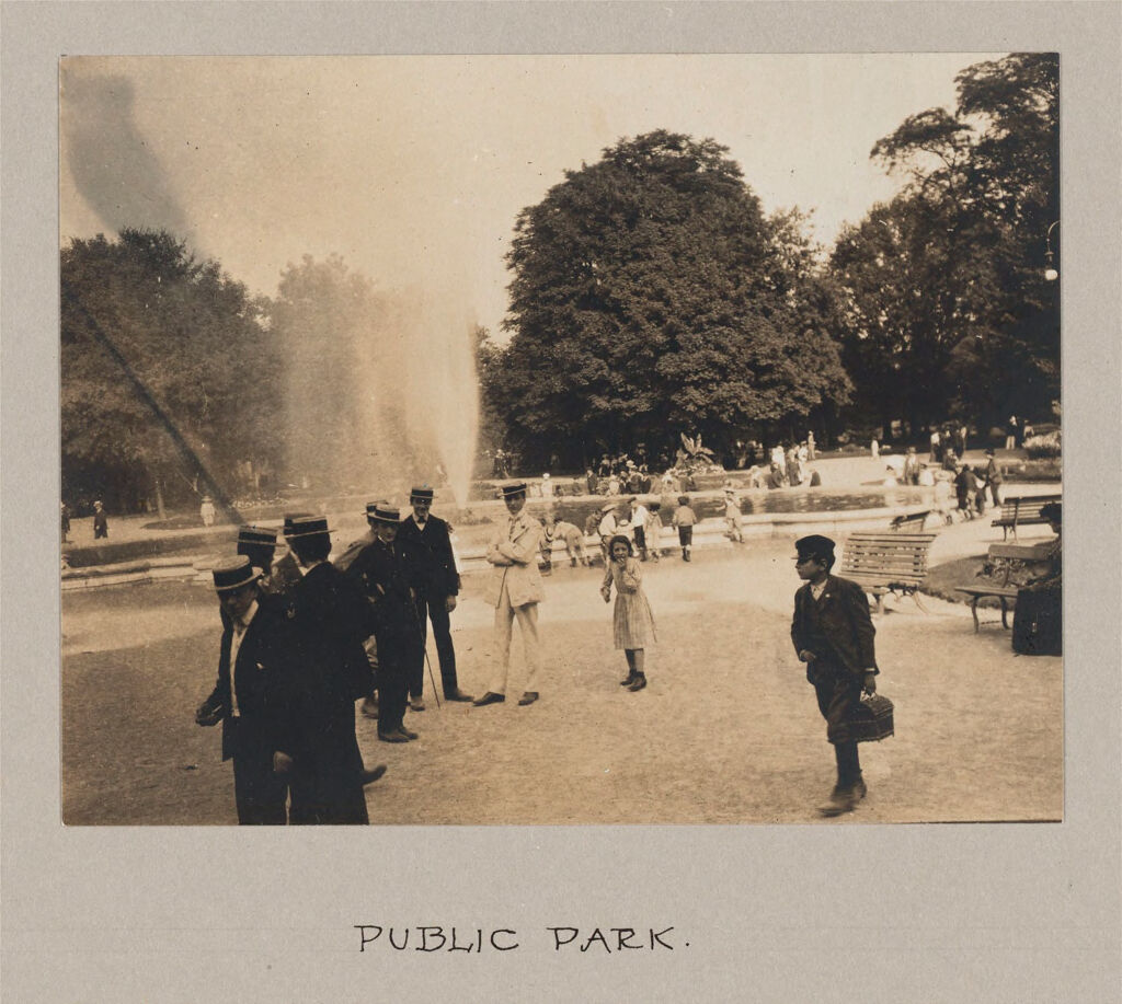 Recreation, Parks And Playgrounds: Italy. Milan. Public Park: Social Conditions In Milan, Italy, 1903: Public Park.