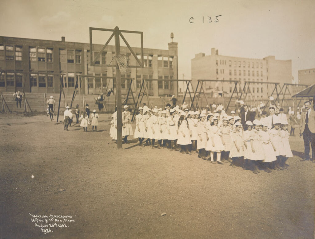 Recreation, Parks And Playgrounds: United States. New York. New York City. 66Th Street And First Avenue Vacation Playground: New York City Public Schools. Examples Of The Adaptation Of Education To Special City Needs: Vacation-Playgrounds. 66Th Street & 1St Ave., Manhattan.