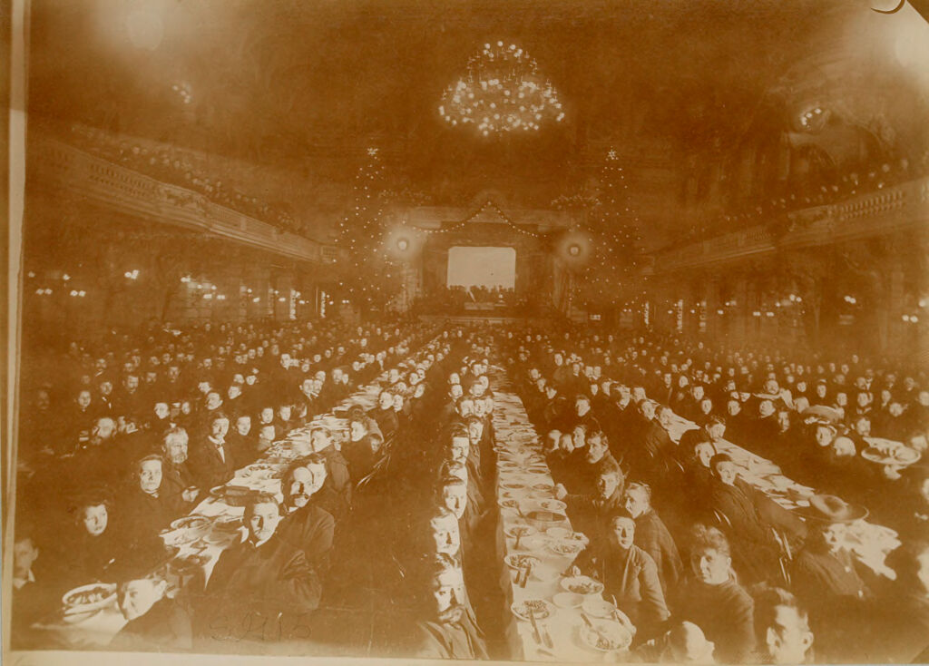 Religious Agencies, Salvation Army: Germany. Berlin. Salvation Army Christmas Dinner: Salvation Army: Germany: Christmas Dinner For 1000 Men And Women, Berlin, 1906.