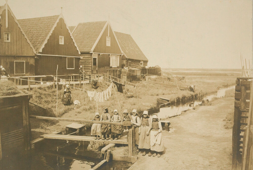 Social Conditions, General: Holland. Isle Of Marken: Social Conditions In Holland, 1903: Isle Of Marken.: Fisher Maidens.