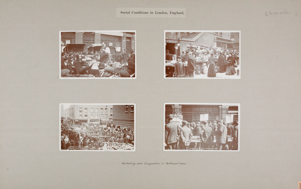 Social Conditions, General: Great Britain, England. London. Street Scenes: Social Conditions In London, England,: Marketing And Congestion In Petticoat Lane.