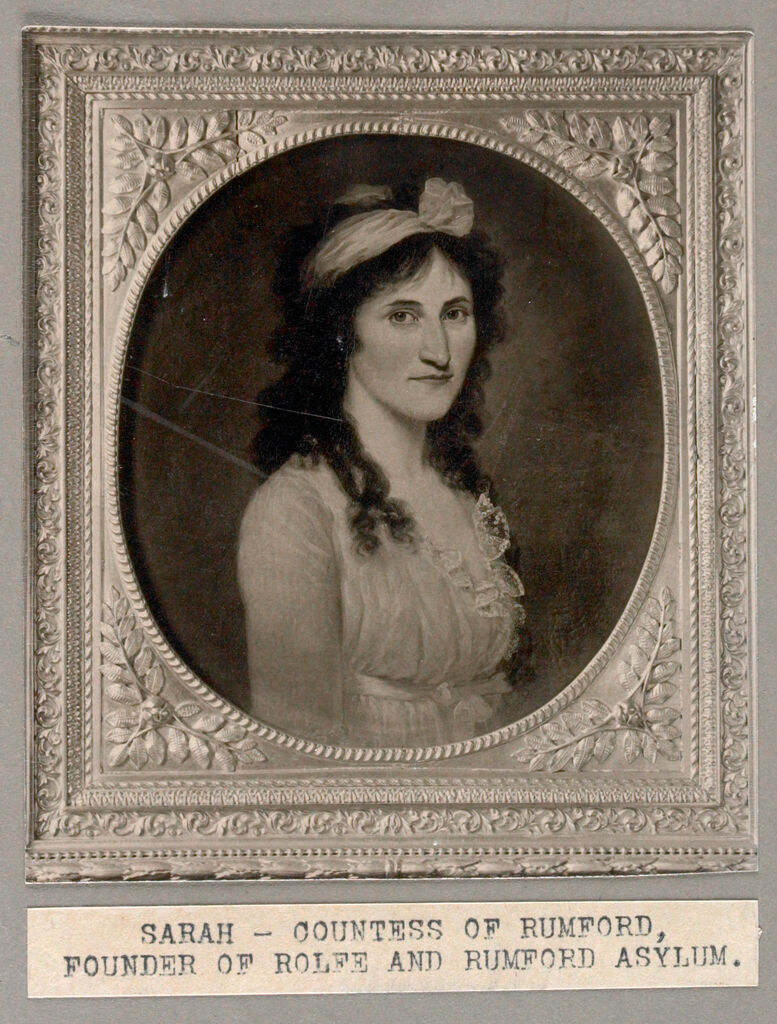 Charity, Children: United States, New Hampshire, Concord. Rolfe And Rumford Asylum: New Hampshire State Charitable And Correctional Institutions. Sarah - Countess Of Rumford, Founder Of Rolfe And Rumford Asylum.