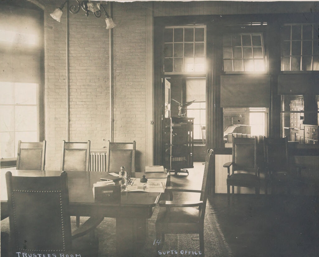 Charity, Hospitals: United States. Massachusetts. Tewksbury. State Hospital: State Hospital Tewksbury: Trustees Room,  Supts Office