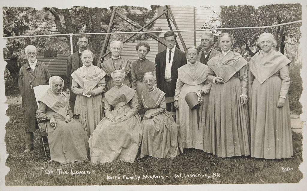 Social Revolution (?): United States. New York. Mt. Lebanon. Shaker Communities: Shaker Communities, United States: On The Lawn, North Family Shakers, Mt. Lebanon, N.y.