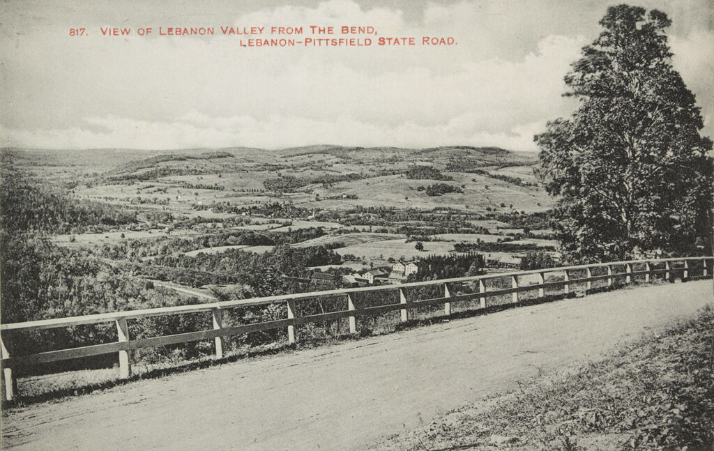 Social Revolution (?): United States. New York. Mt. Lebanon. Shaker Communities: Shaker Communities, United States: 817. View Of The Lebanon Valley From The Bend, Lebanon-Pittsfield State Road