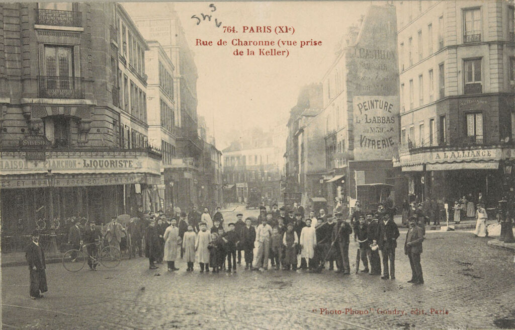 Social Settlements: France. Paris. L'union Familiale: L'union Familiale, Paris, France.: Rue De Charonne: Paris (Xie) Rue De Charonne (Vue Prise De La Keller)