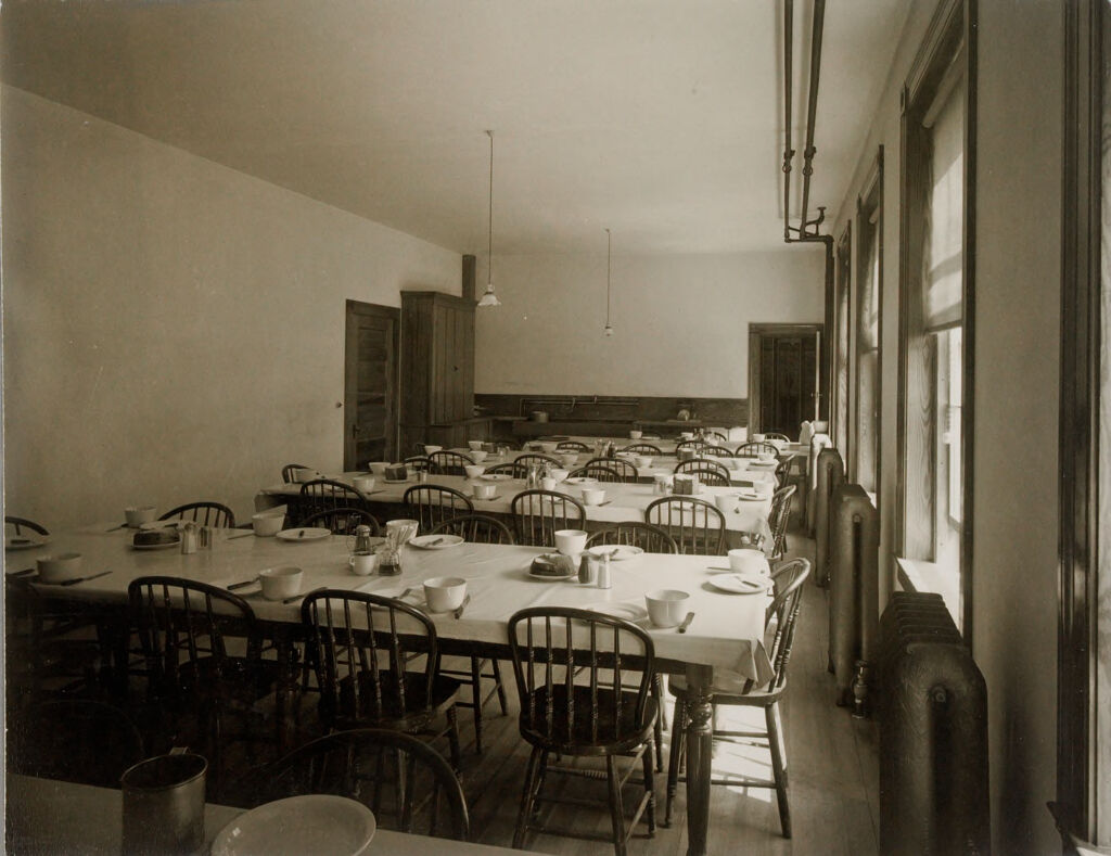 Charity, Public: United States. New Hampshire. North Boscawen, Merrimac County Farm.: New Hampshire State Charitable And Correctional Institutions.: Womens Dining Room.