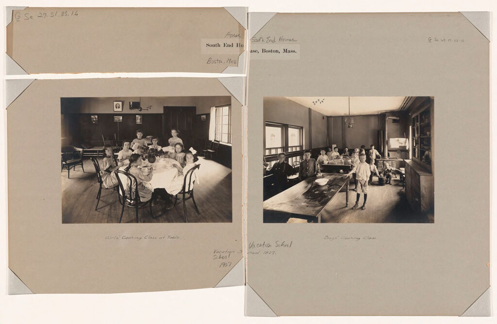 Social Settlements: United States. Massachusetts. Boston. South End House: South End House, Boston, Mass.: Vacation School 1907.