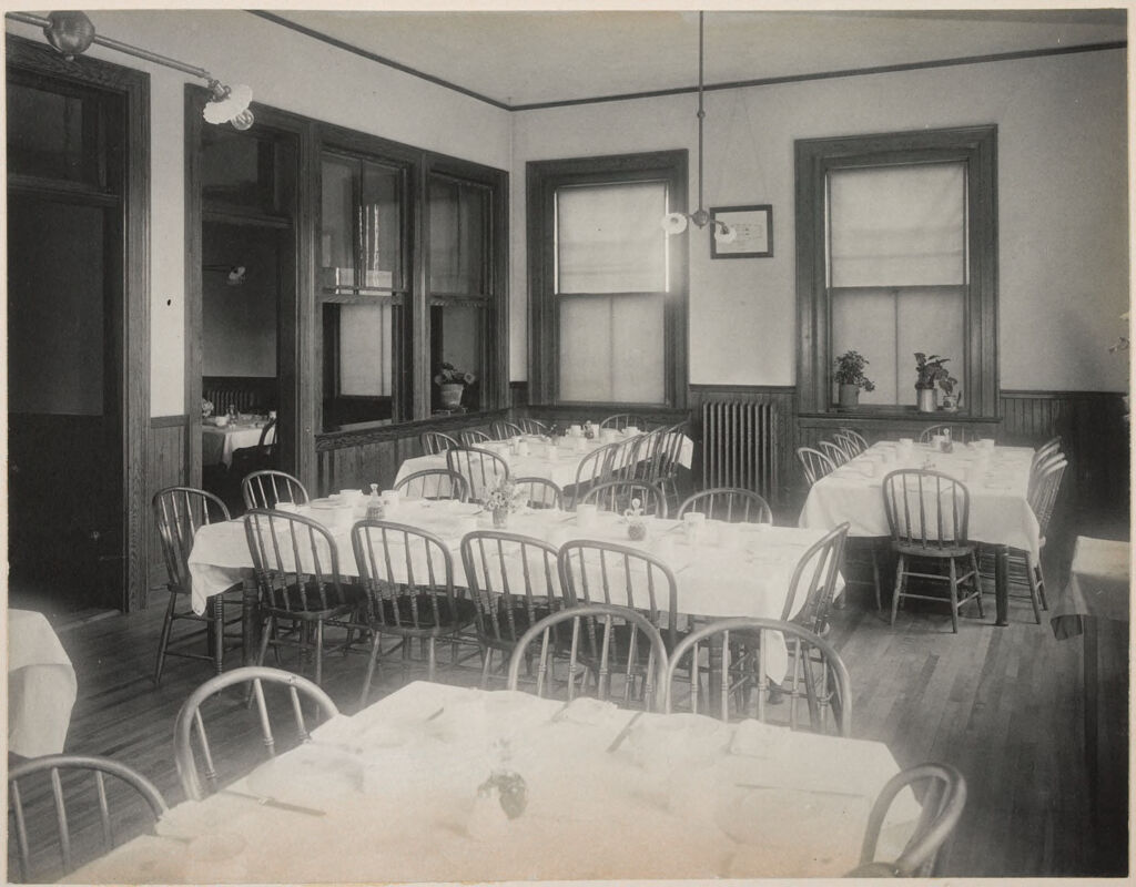 Crime, Children, Truant Schools: United States. Massachusetts. North Chelmsford. Middlesex County Truant School: Middlesex County Truant School, No. Chelmsford.: Dining Room In Bigelow Cottage.