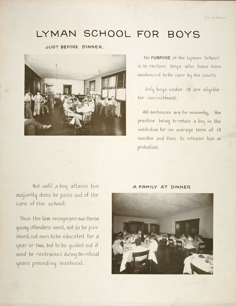Crime, Children, Reform Schools: United States. Massachusetts. Westboro. Lyman School For Boys: Lyman School For Boys