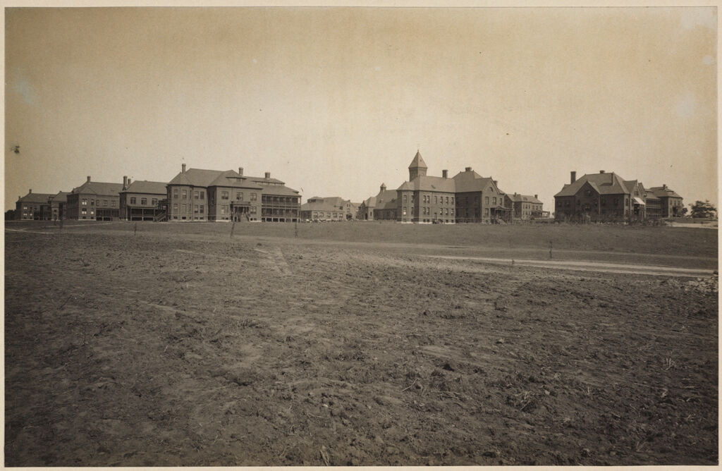 Defectives, Insane: United States. Massachusetts. Medfield. Insane Hospital: Medfield Insane Hospital Medfield, Mass.: Front View Of Cottages