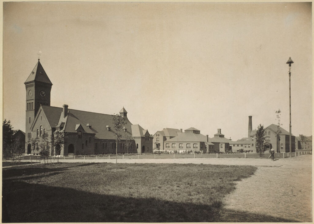 Defectives, Insane: United States. Massachusetts. Medfield. Insane Hospital: Medfield Insane Hospital Medfield, Mass.: Chapel, Laundry And General Dining Room For Women