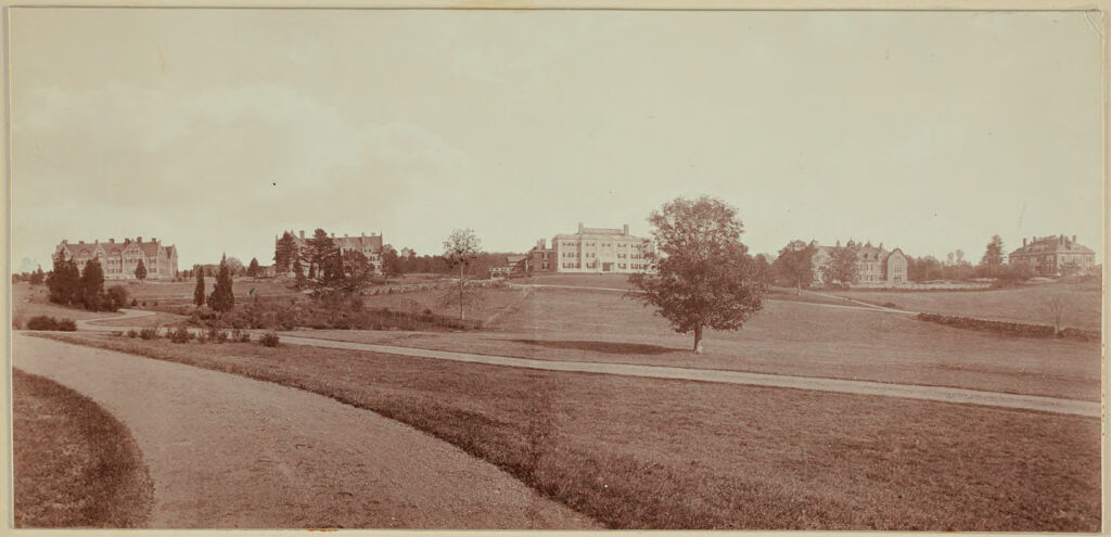 Defectives, Insane: United States. Massachusetts. Waverly. Mclean Hospital: Mclean Hospital: Front View Of Main Group Of Houses