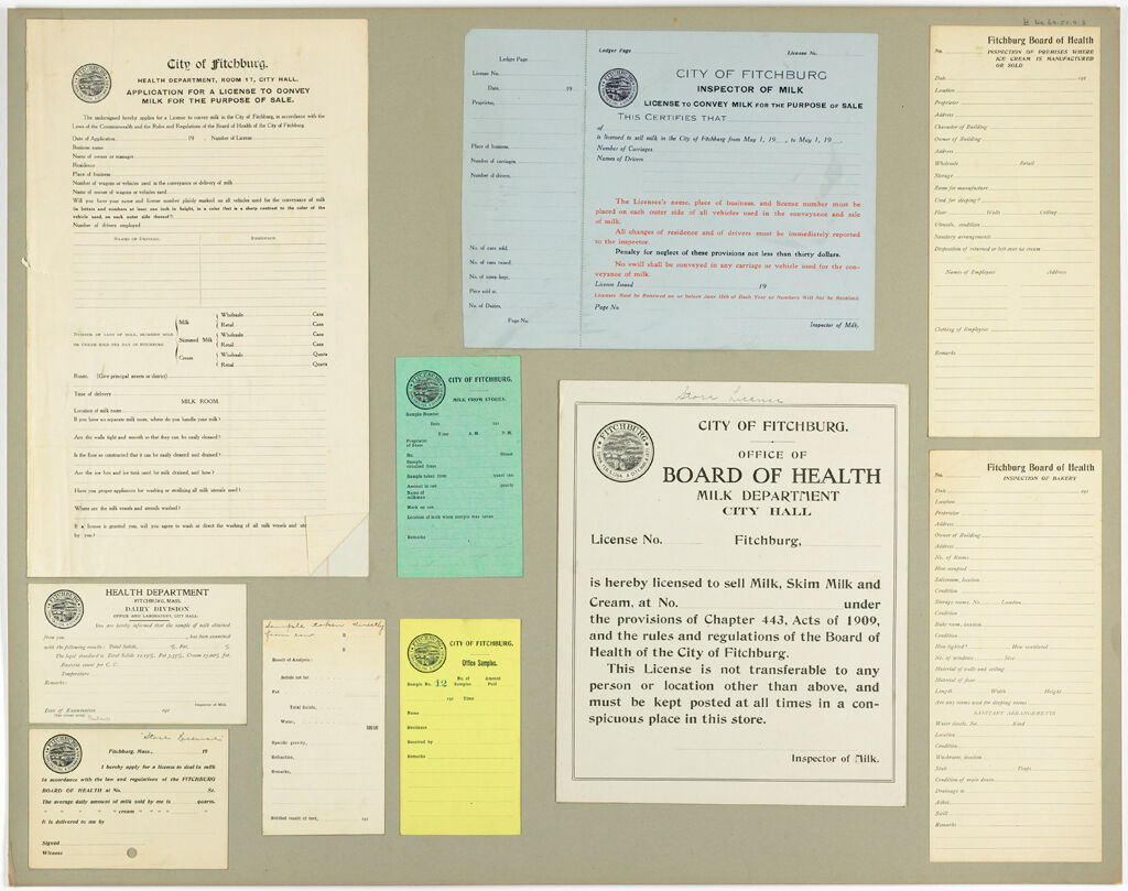 Health, General: United States. Massachusetts. Fitchburg. Health Forms