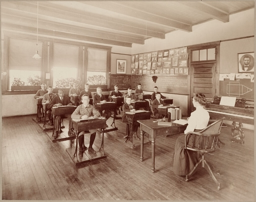 Defectives, Feeble-Minded: United States. Massachusetts. Waverly. School For Feeble-Minded: Massachusetts School For The Feeble-Minded.: Drawing - Advanced Class.