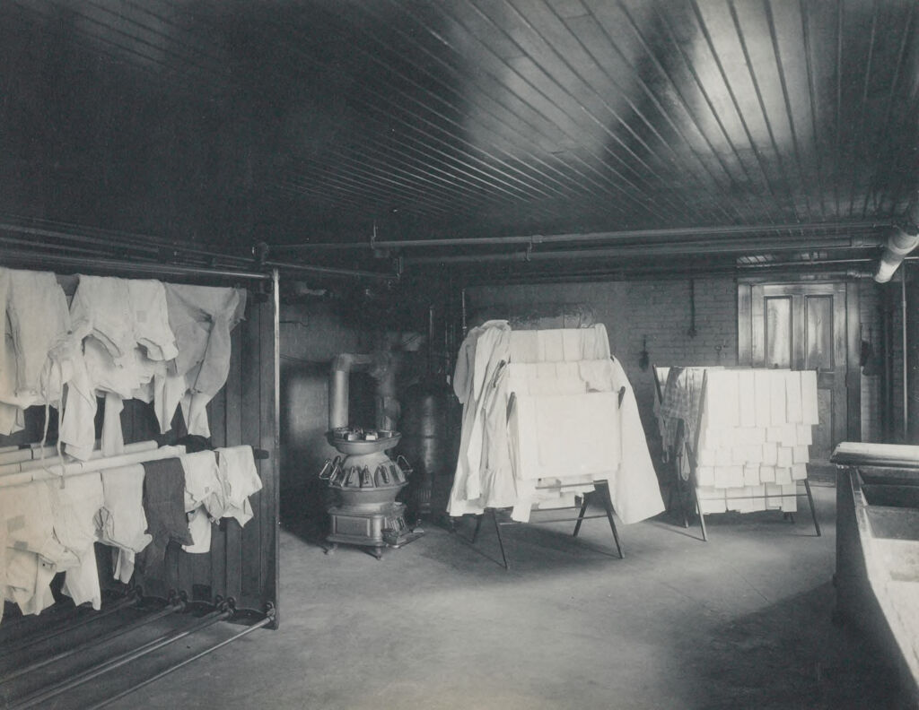 Crime, Children, Truant Schools: United States. Massachusetts. Oakdale. Worcester County Truant School: Worcester County Truant School, Oakdale.: The Laundry, Showing Work Done By Boys.