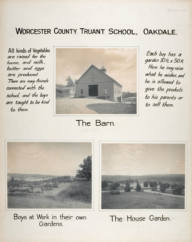 Crime, Children, Truant Schools: United States. Massachusetts. Oakdale. Worcester County Truant School: Worcester County Truant School, Oakdale.