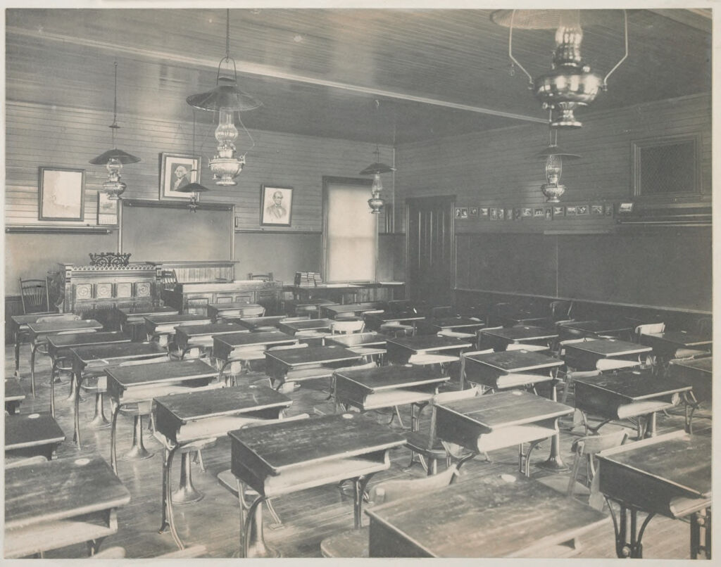 Crime, Children, Truant Schools: United States. Massachusetts. Walpole. Union Truant School: Union Truant School, Walpole.: The Schoolroom. Under This Room Is A Well Lighted And Heated Basement Used As A Playroom In Stormy Weather. Here Are Shower Baths And Lavatories.