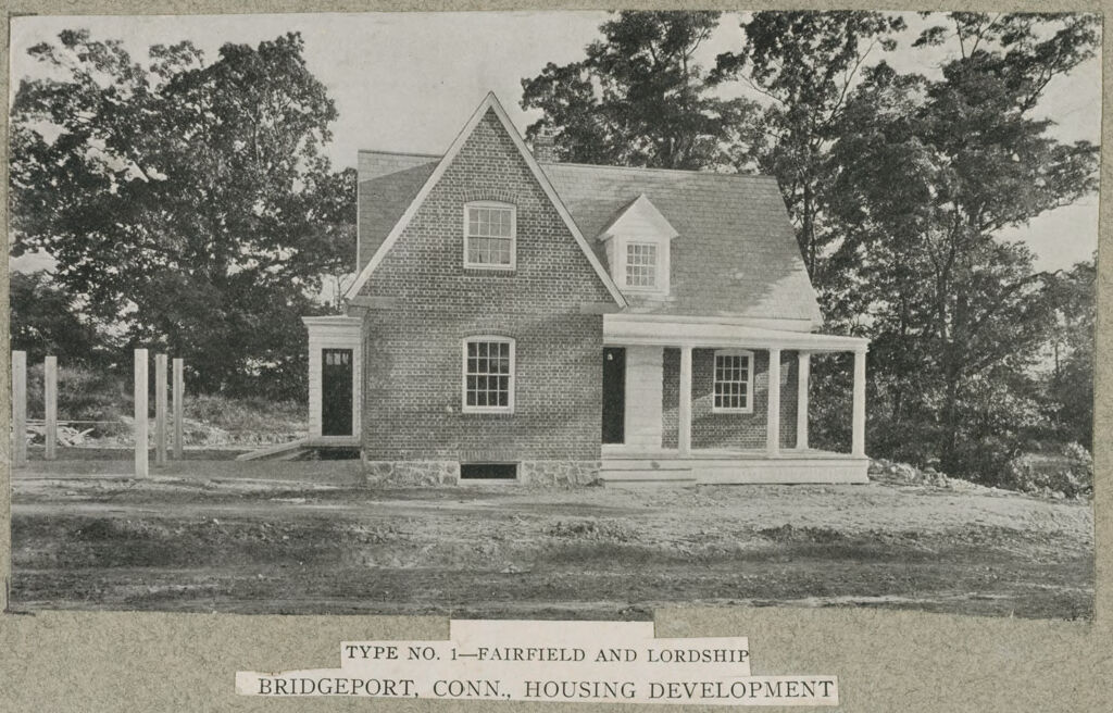 Housing, Improved: United States. Connecticut. Fairfield And Lordship. Bridgeport Housing Company: Bridgeport, Conn., Housing Development: Type No. 1 - Fairfield And Lordship