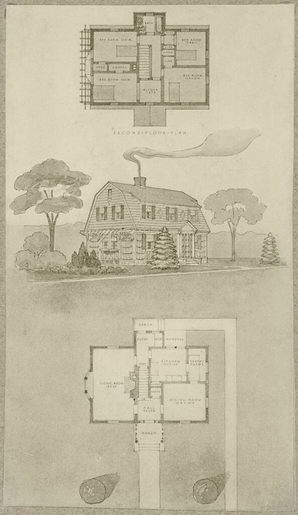 Housing, Improved: United States. Massachusetts. Walpole. Housing Exhibit Of George B. Post & Sons: Neponset Garden Village. Bird & Son, Walpole, Mass.: John Nolen. Landscape Architect