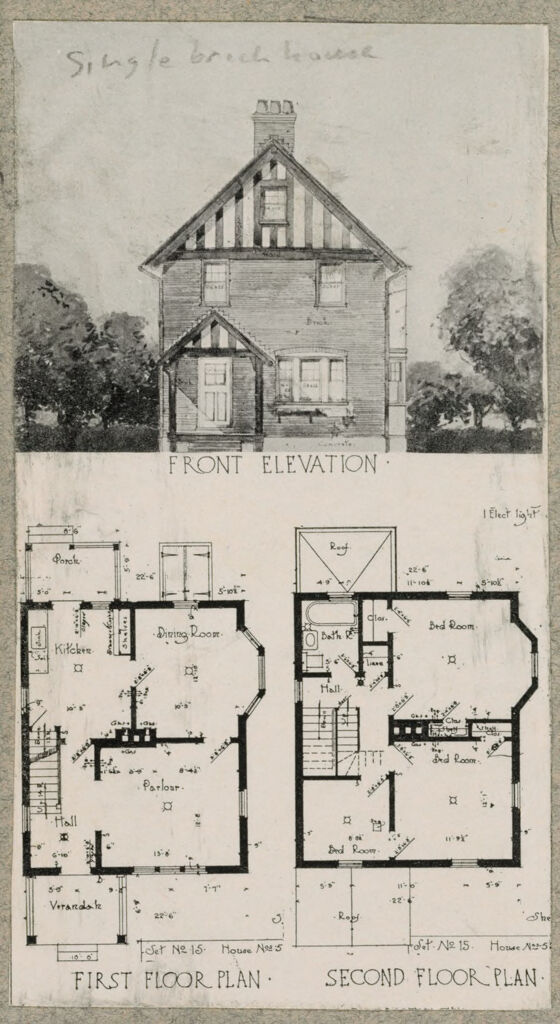 Housing, Improved: United States. Pennsylvania. Midland. Housing Exhibit Of George B. Post & Sons: Midland, Pa. Pittsburgh Crucible Steel Co.: Macclure & Spahr. Architects.: Single Brick House.