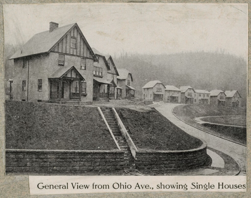Housing, Improved: United States. Pennsylvania. Midland. Housing Exhibit Of George B. Post & Sons: Midland, Pa. Pittsburgh Crucible Steel Co.: Macclure & Spahr. Architects.: General View From Ohio Ave., Showing Single Houses.