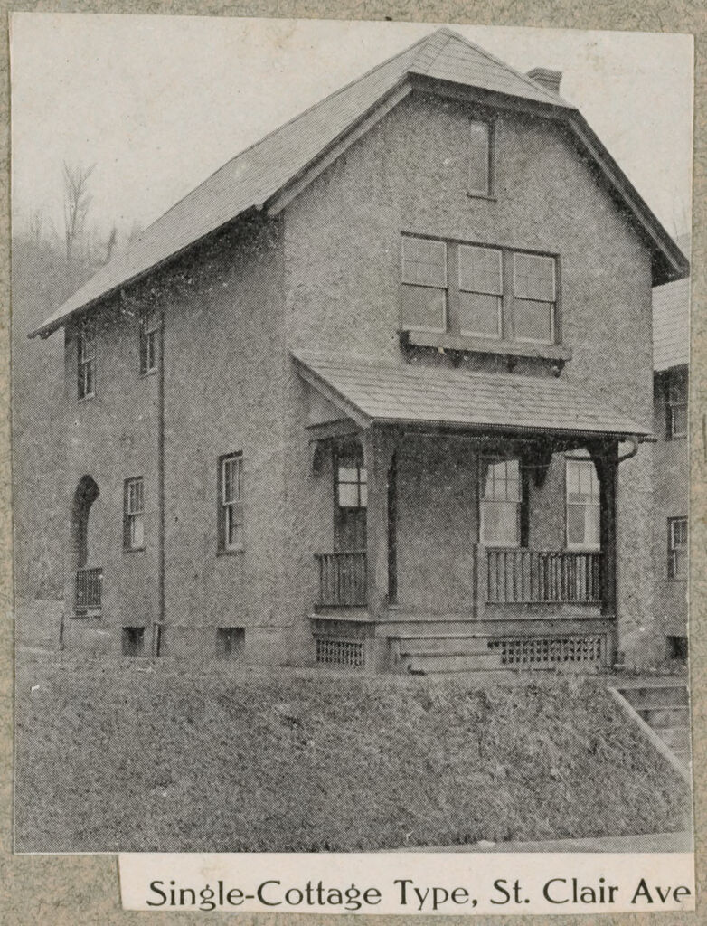 Housing, Improved: United States. Pennsylvania. Midland. Housing Exhibit Of George B. Post & Sons: Midland, Pa. Pittsburgh Crucible Steel Co.: Macclure & Spahr. Architects.: Single-Cottage Type, St. Clair Ave.