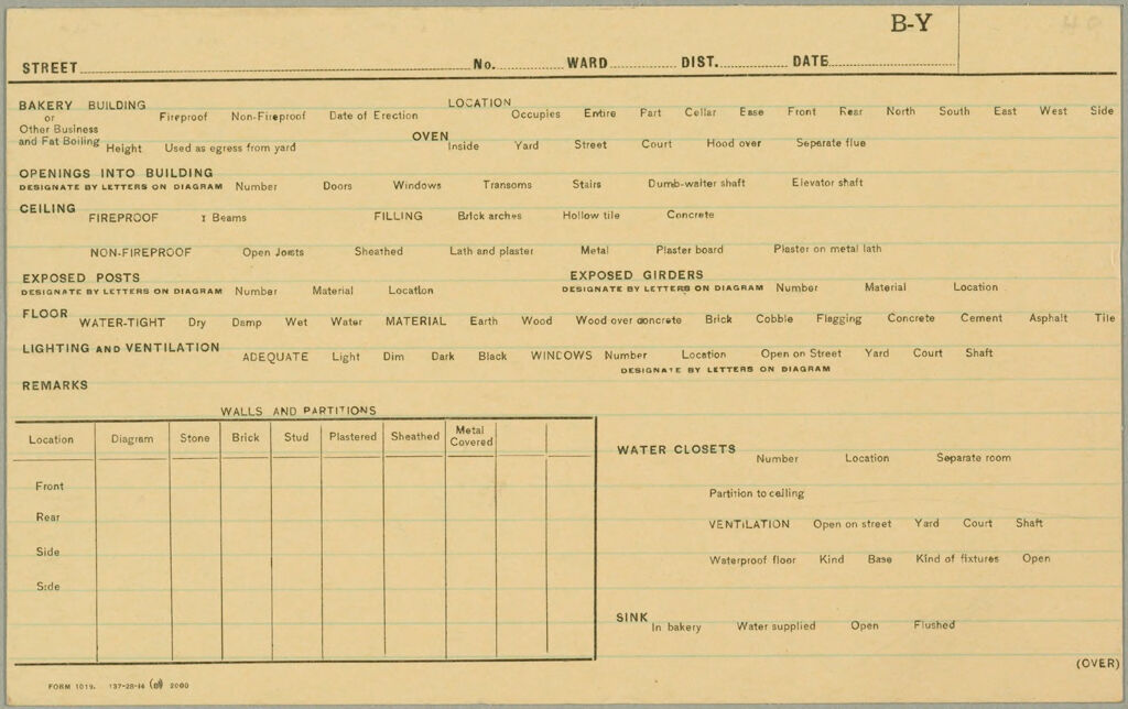 Housing, Improved: United States. New York. New York City. Tenement House Department: Forms And Records Used By Tenement House Department. New York City: B-Y