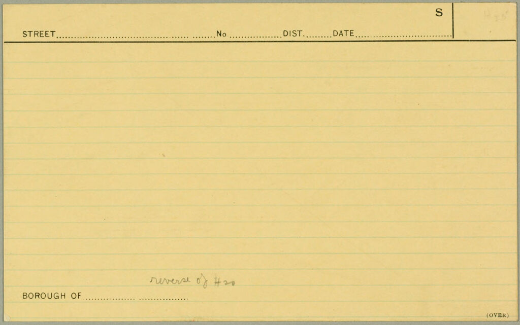 Housing, Improved: United States. New York. New York City. Tenement House Department: Forms And Records Used By Tenement House Department. New York City: S