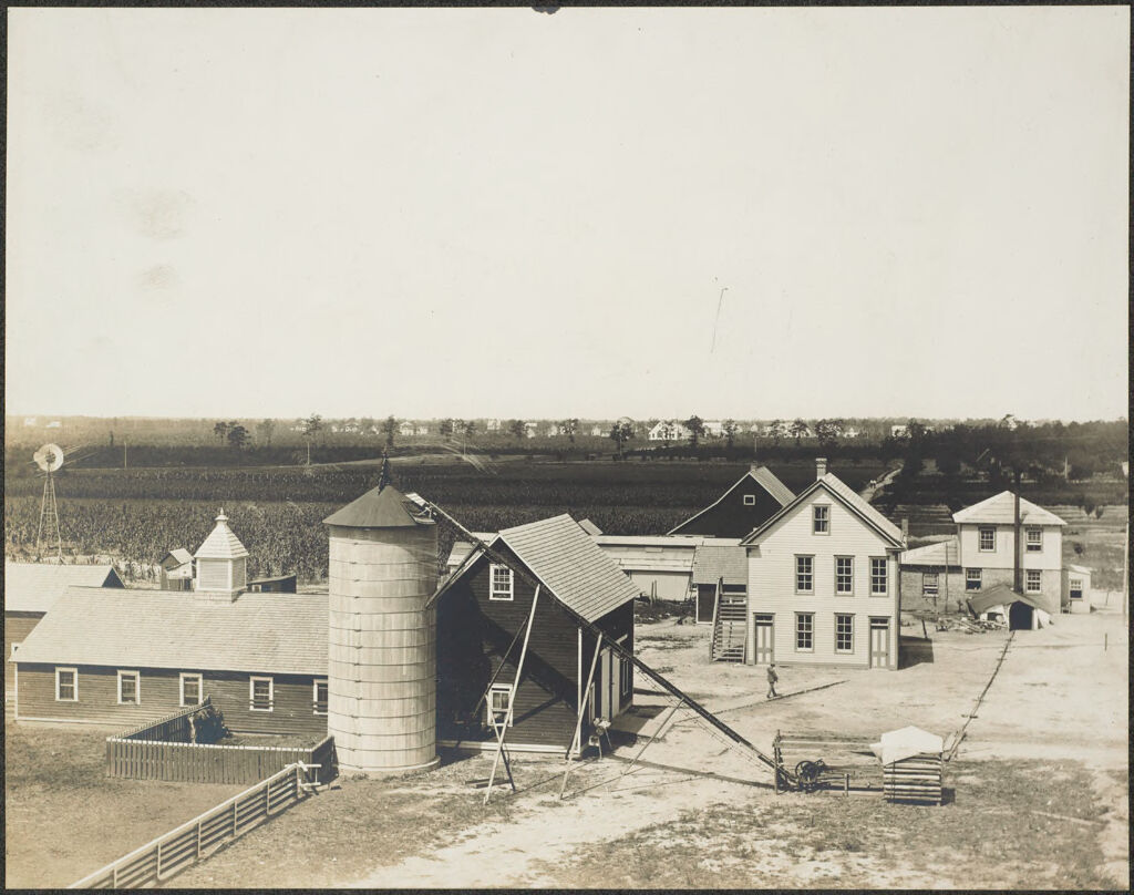 Races, Jews: United States. New Jersey. Woodbine. Baron De Hirsch Agricultural And Industrial School: Woodbine Settlement And School, Woodbine, N.j. Baron De Hirsch Fund.: 128. Birds Eye View Of Dairy Building And Laudry.