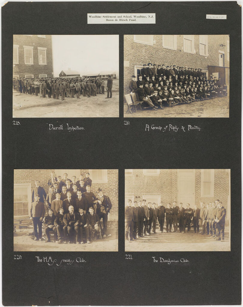 Races, Jews: United States. New Jersey. Woodbine. Baron De Hirsch Agricultural And Industrial School: Woodbine Settlement And School, Woodbine, N.j. Baron De Hirsch Fund.