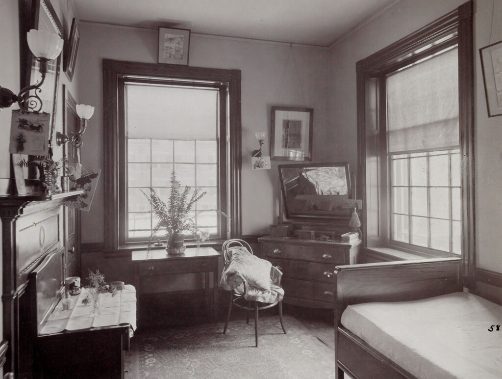 Defectives, Insane: United States. Massachusetts. Waverly. Mclean Hospital: Mclean Hospital. Proctor House: Patient's Bedroom