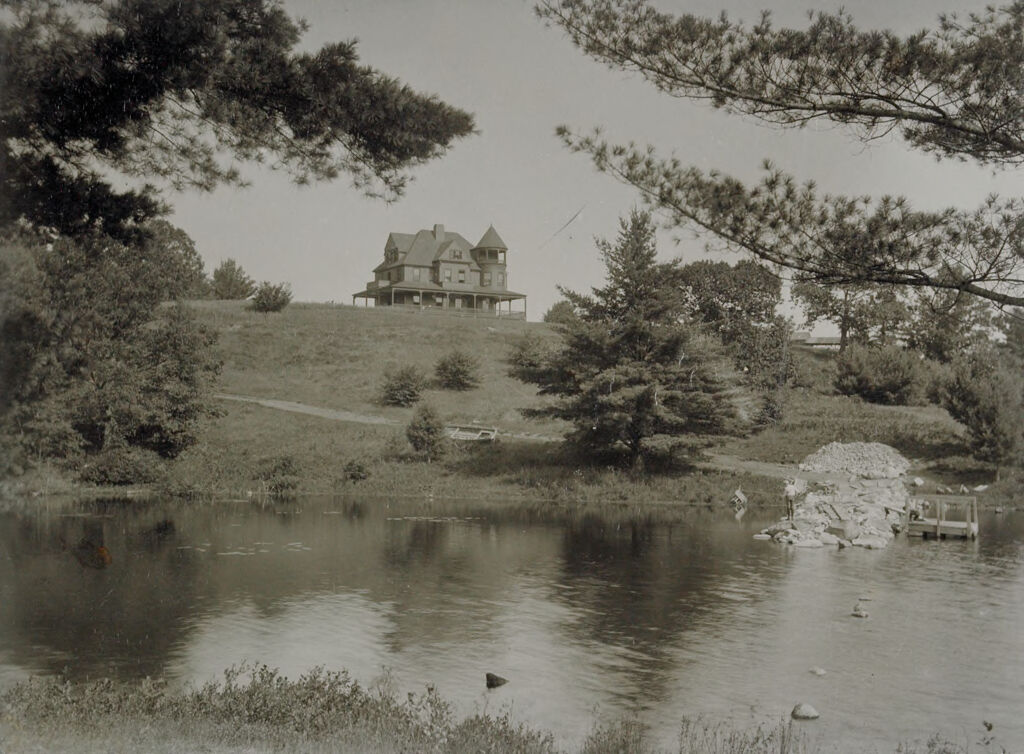 Defectives, Insane: United States. New Hampshire. Concord. State Hospital: New Hampshire State Charitable And Correctional Institutions.: New Hampshire State Hospital, Concord.: Walker Cottage At Lake Penacook - Distant View.