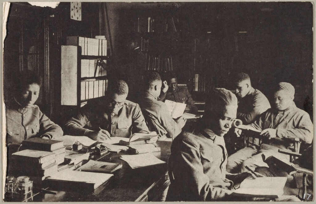 Races, Negroes: United States. Virginia. Hampton. Hampton Normal And Industrial School: Training In Scientific Agriculture: Students At Work In Agricultural Library