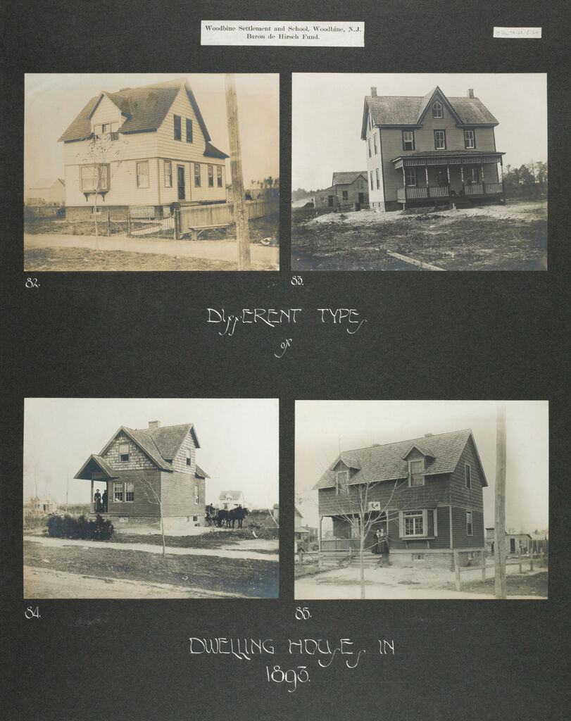 Races, Jews: United States. New Jersey. Woodbine. Baron De Hirsch Agricultural And Industrial School: Woodbine Settlement And School, Woodbine, N.j. Baron De Hirsch Fund.: Different Types Of Dwelling Houses In 1893.