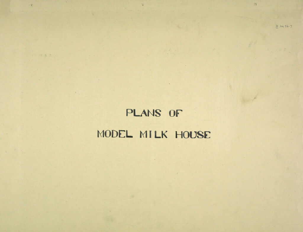 Health, General: United States: Plans Of Model Milk House