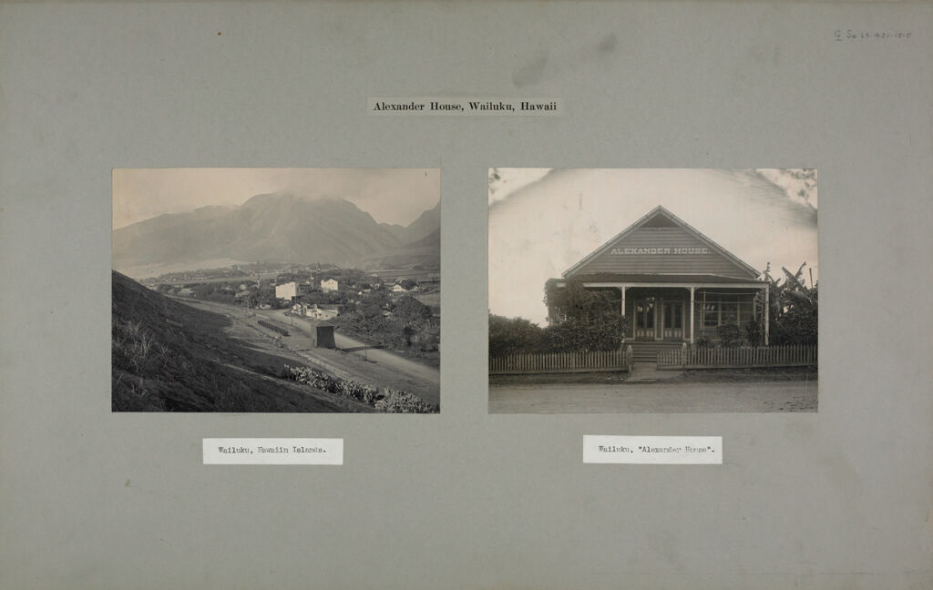 Social Settlements: Hawaii. Wailuku. Alexander House: Alexander House, Wailuku, Hawaii