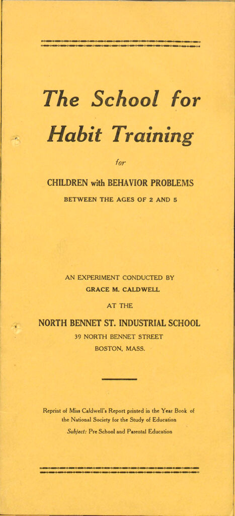 Charity, Organizations: United States. Massachusetts. Boston. Publicity For Social Work. (1) Letter Heads. (2) Inserts. (3) Subscription Blanks: The School For Habit Training For Children With Behavior Problems Between The Ages Of 2 And 5