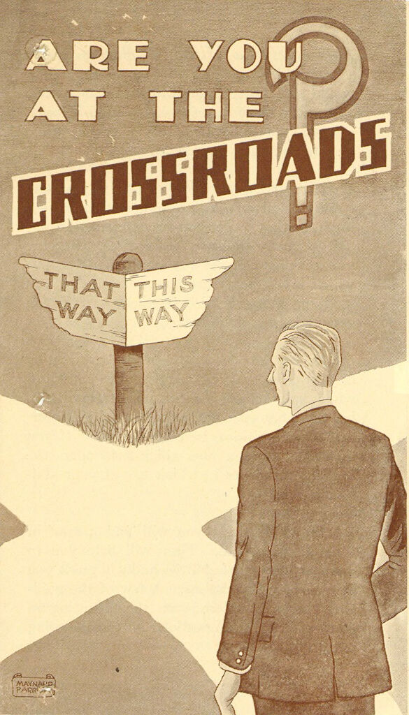 Charity, Organizations: United States. Massachusetts. Boston. Publicity For Social Work. Leaflets & Folders: Are You At The Crossroads?: Boston Young Men's Christian Association
