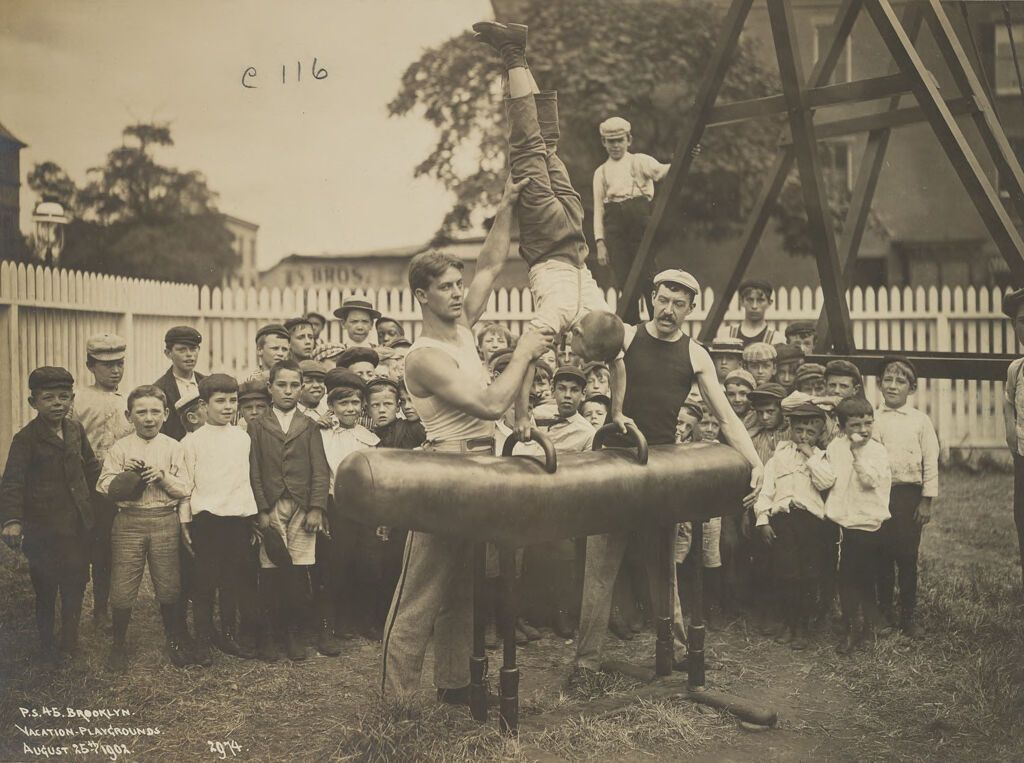 Recreation, Parks And Playgrounds: United States. New York. Brooklyn. P.s. 45: New York City Public Schools. Examples Of The Adaptation Of Education To Special City Needs: Public School #45. Vacation Playgrounds.