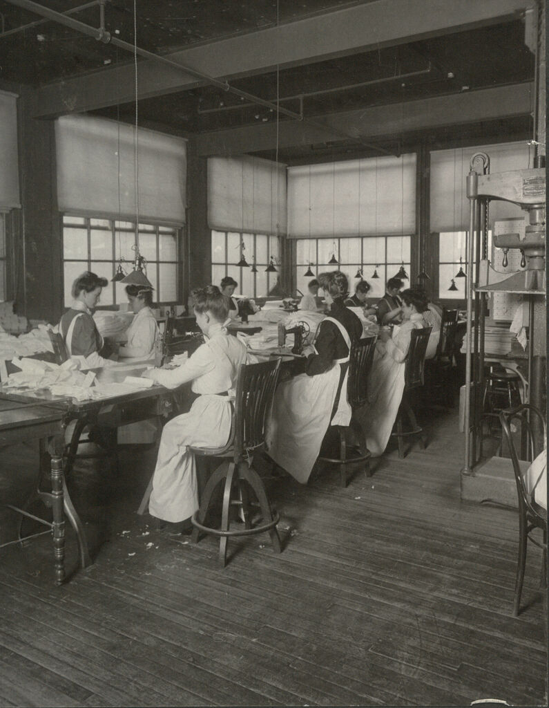 Industrial Problems, Welfare Work: United States. Ohio. Dayton. National Cash Register Company: Welfare Institutions Of The National Cash Register Company, Dayton, Ohio: Conveniences For Women Employees: High Backed Chairs.