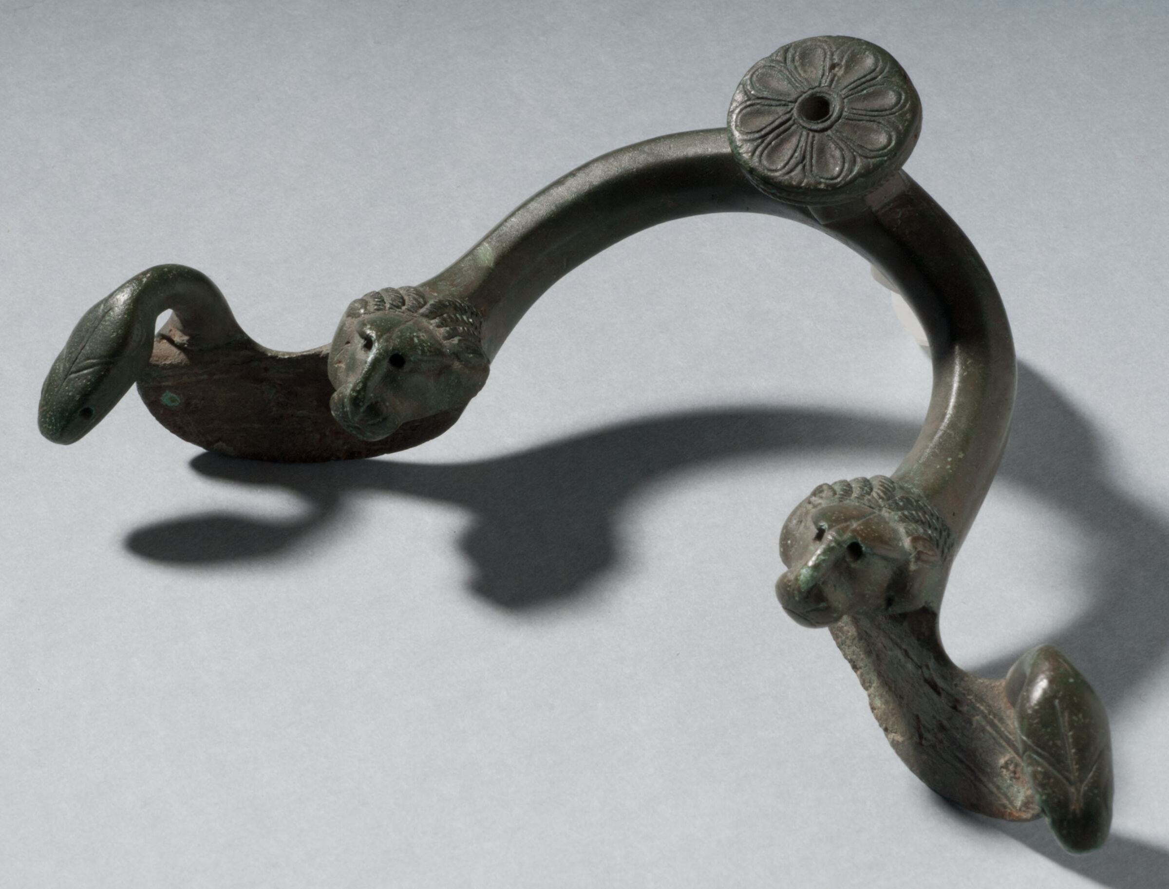 Basin Handle With Lion And Snake Heads