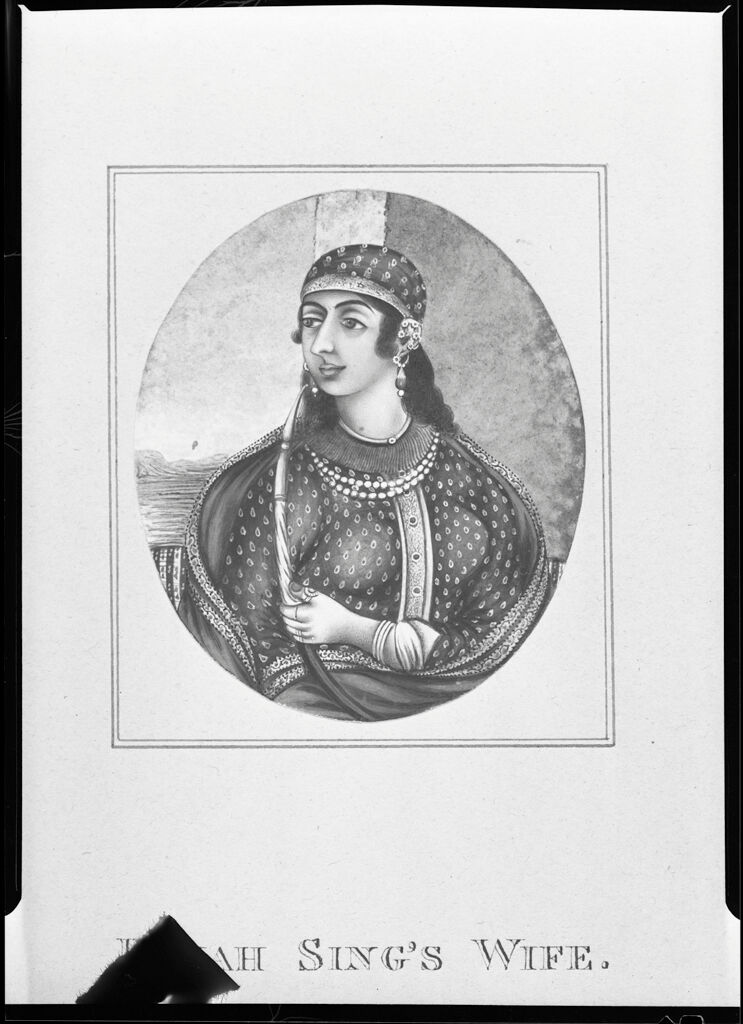Rajah Sing's Wife; From An Album Entitled “Costumes Of India”