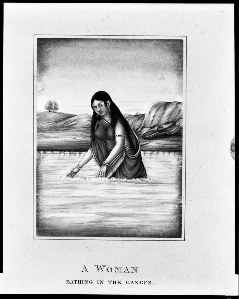 A Woman Bathing In The Ganges; From An Album Entitled “Costumes Of India”
